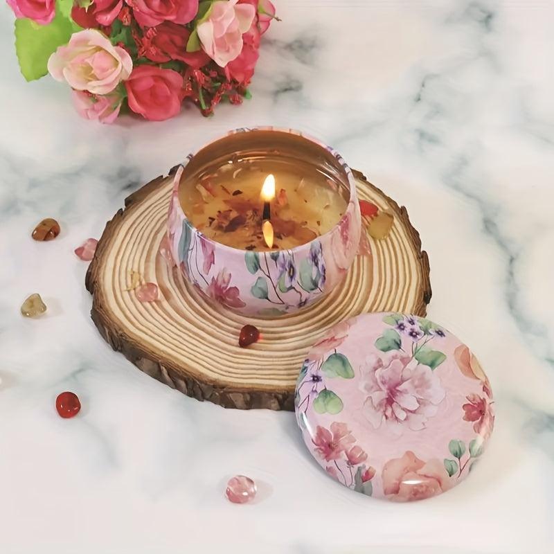 Scented Candle Soy Wax Smokeless Tin Can Fragrance Gift Set