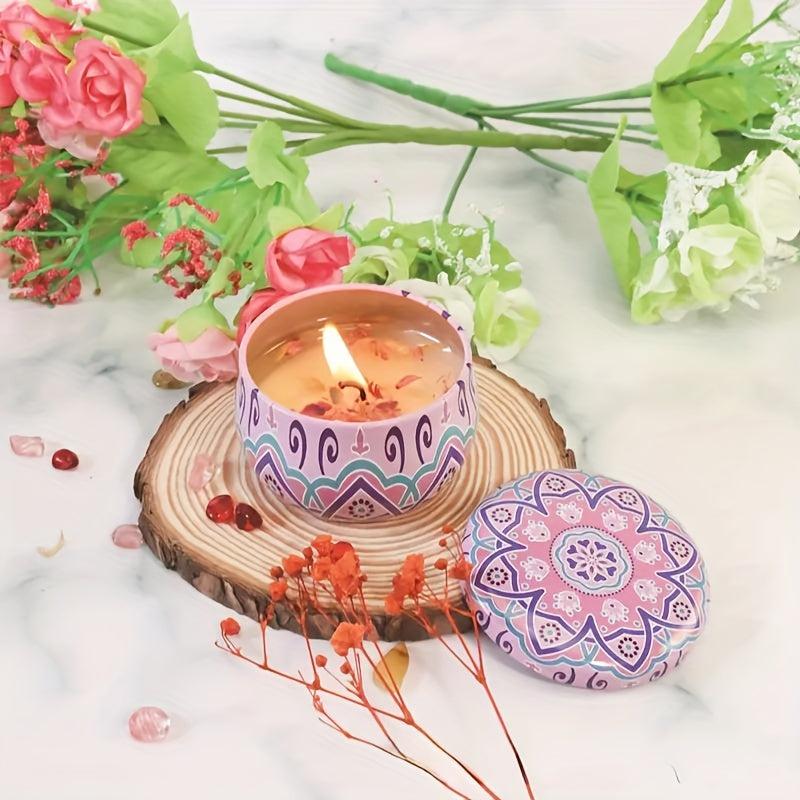 Scented Candle Soy Wax Smokeless Tin Can Fragrance Gift Set