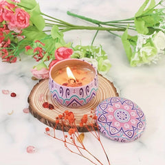 Scented Candle Soy Wax Smokeless Tin Can Fragrance Gift Set
