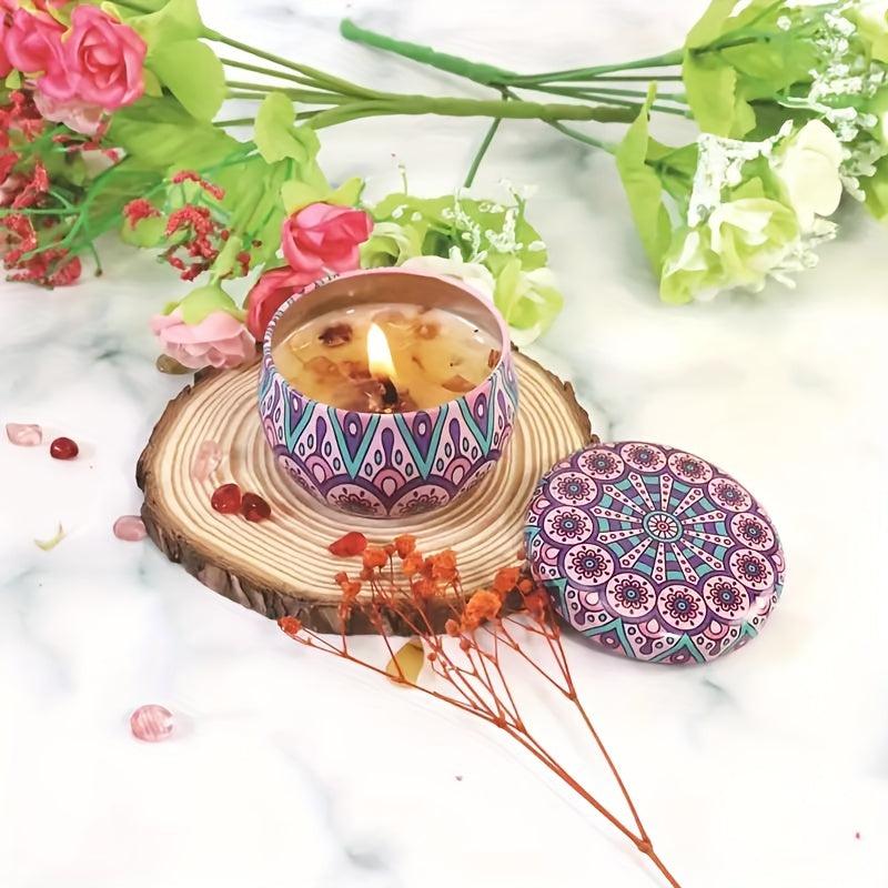 Scented Candle Soy Wax Smokeless Tin Can Fragrance Gift Set