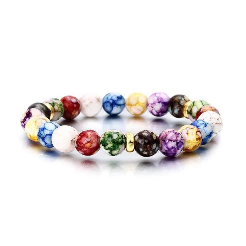 7 Chakra Bracelet for Women with Real Stones, Meditation Yoga Gemstone Jewelry