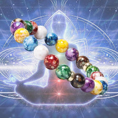 7 Chakra Bracelet for Women with Real Stones, Meditation Yoga Gemstone Jewelry