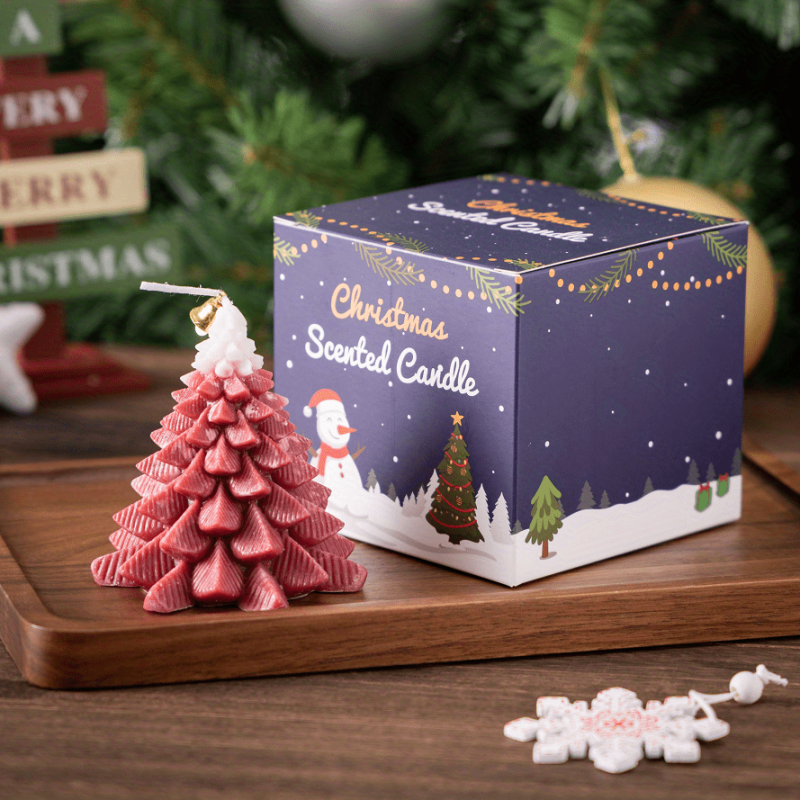 Christmas Tree Shaped Scented Aromatherapy Candle - Gift Set