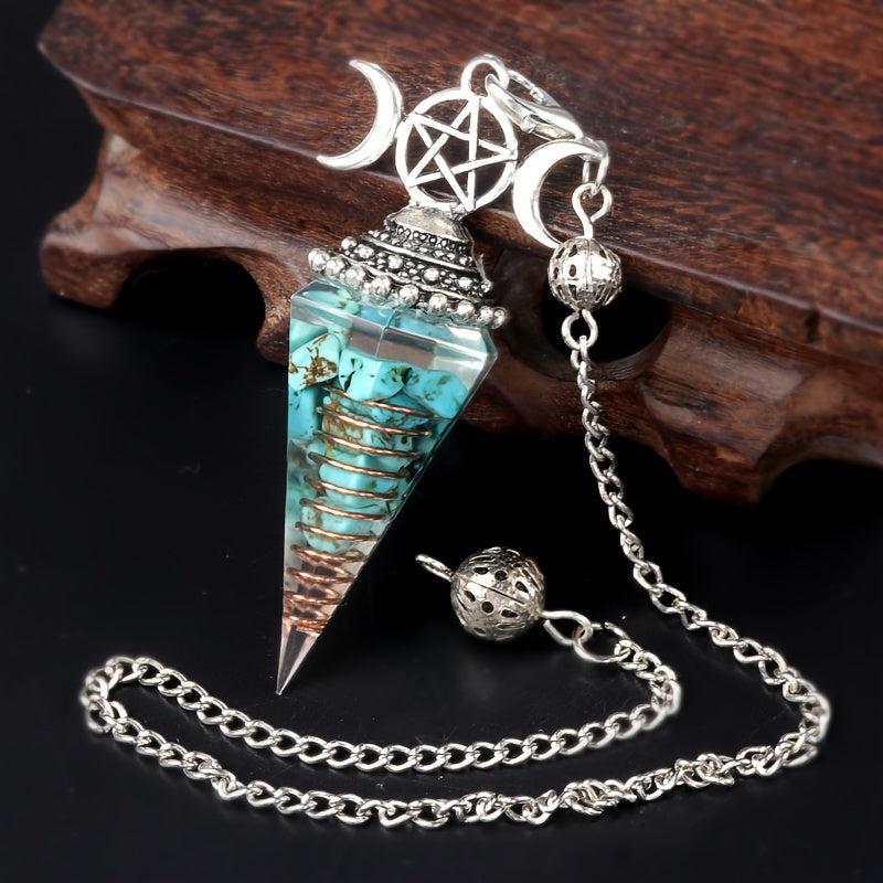 Seven Chakra Resin Crystal Pendant Energy Generator Wealth Attraction