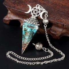 Seven Chakra Resin Crystal Pendant Energy Generator Wealth Attraction