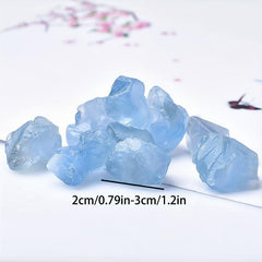 5pcs Celestite Kyanite Rough Crystal for Cutting Tumbling Polishing