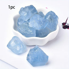 5pcs Celestite Kyanite Rough Crystal for Cutting Tumbling Polishing