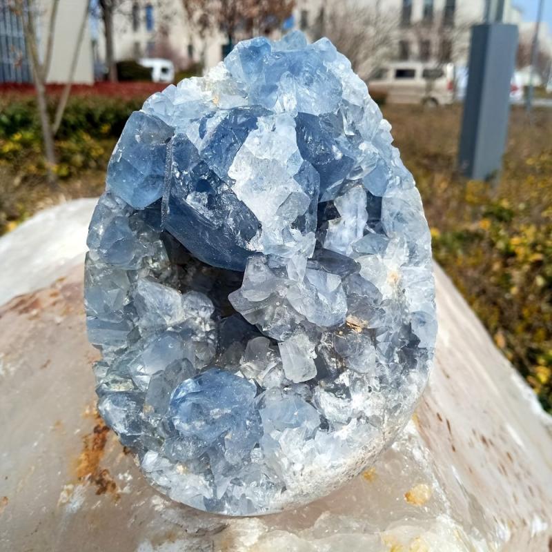 Sky Stone Crystal Cluster Energy Crystal Aquarium Decor Stone Home Ornament