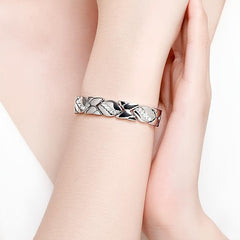 Magnetic Bracelet Women Ultra Strength Magnet Crystal Titanium Steel Adjustable