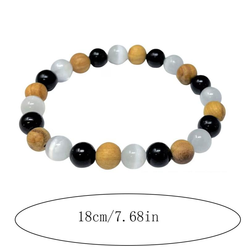 Body Purification Bracelet Selenite Tourmaline Palo Santo Crystal