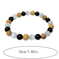 Body Purification Bracelet Selenite Tourmaline Palo Santo Crystal