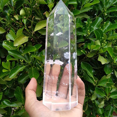 Clear Smelt Quartz Point Crystal Grid Reiki Chakra Stone