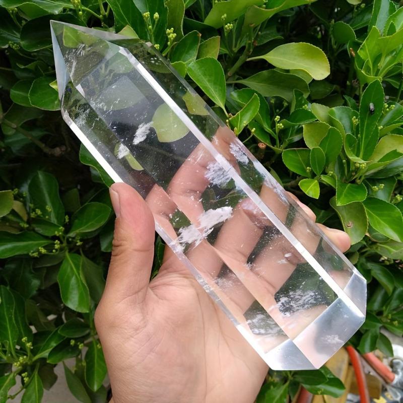 Clear Smelt Quartz Point Crystal Grid Reiki Chakra Stone