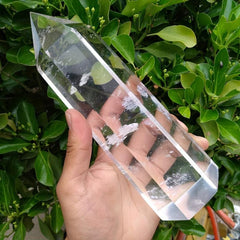 Clear Smelt Quartz Point Crystal Grid Reiki Chakra Stone