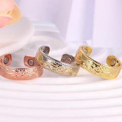 Lymphatic Drainage Copper Ring Therapeutic Magnetic Adjustable Thumb Ring