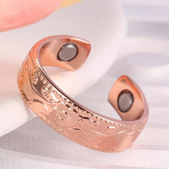 Lymphatic Drainage Copper Ring Therapeutic Magnetic Adjustable Thumb Ring