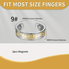 Lymphatic Drainage Copper Ring Therapeutic Magnetic Adjustable Thumb Ring