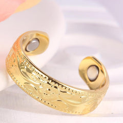 Lymphatic Drainage Copper Ring Therapeutic Magnetic Adjustable Thumb Ring