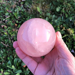 Polished Rose Quartz Massage Ball - Room Decoration Pink Crystal Ball