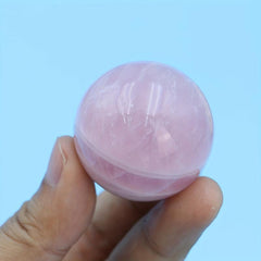 Polished Rose Quartz Massage Ball - Room Decoration Pink Crystal Ball