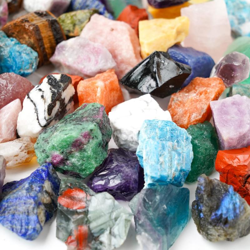 Mixed Rare Natural Crystal Gemstone 20 Types Raw Rough Random Selection