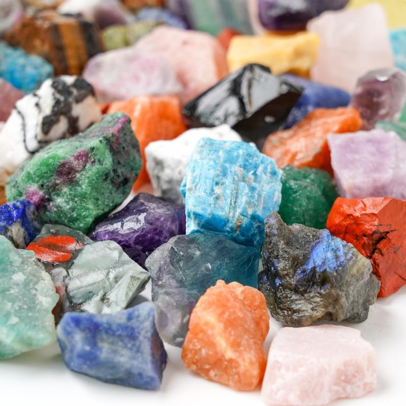 Mixed Rare Natural Crystal Gemstone 20 Types Raw Rough Random Selection