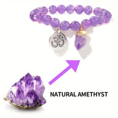 Natural Amethyst Body Purification Pendant Bracelet Energy Stone