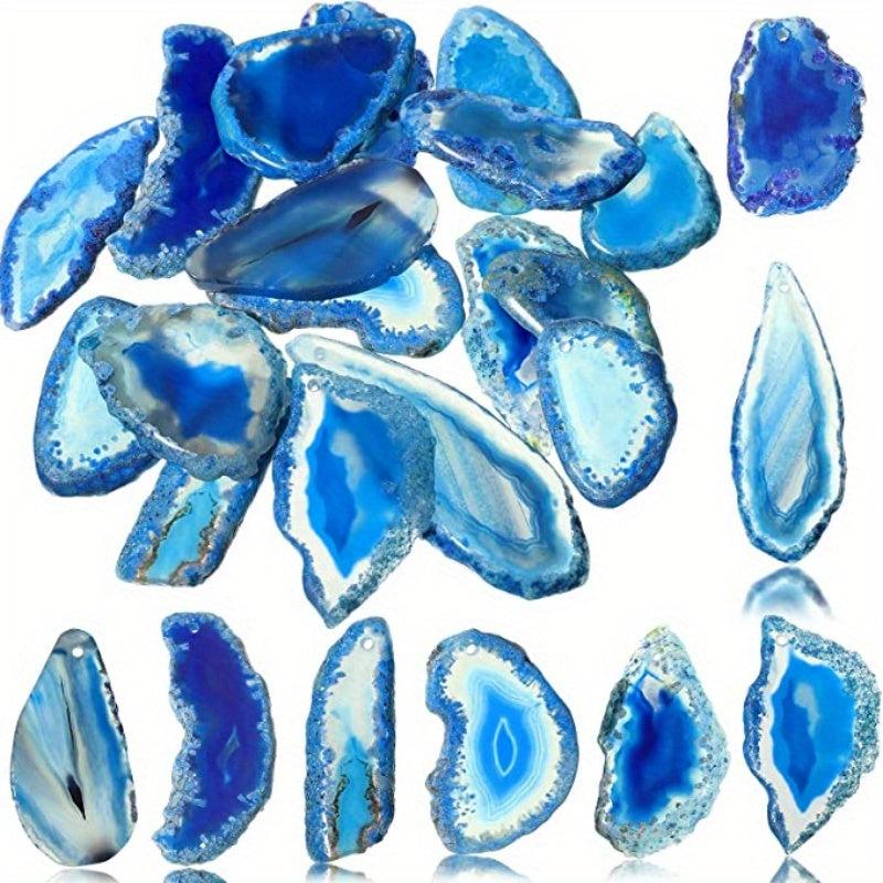 7pcs Agate Pendants for DIY Jewelry Making