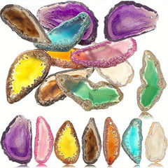 7pcs Agate Pendants for DIY Jewelry Making