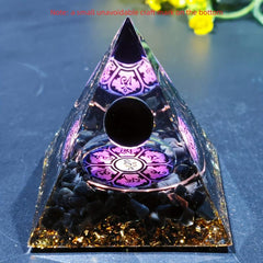 Orgone Pyramid & Amethyst Crystal Ball for Positive Energy & Protection