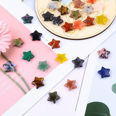 Assorted Star Crystal Worry Stone 2.03 cm Mini Crystal Stone Bag