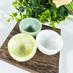 Natural Jade Crystal Bowl Gemstone Furniture Decoration