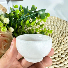 Natural Jade Crystal Bowl Gemstone Furniture Decoration