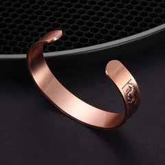 Men's Copper Magnetic Bangle Ultra Strength Magnets Large Adjustable Bracelet