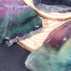 Natural Fluorite Healing Stones - Home Decor - Stunning Desk Decor