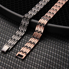 Men's Copper Bracelet Magnetic Adjustable Link Jewelry Gift