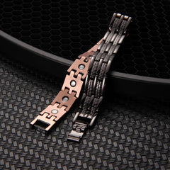 Men's Copper Bracelet Magnetic Adjustable Link Jewelry Gift