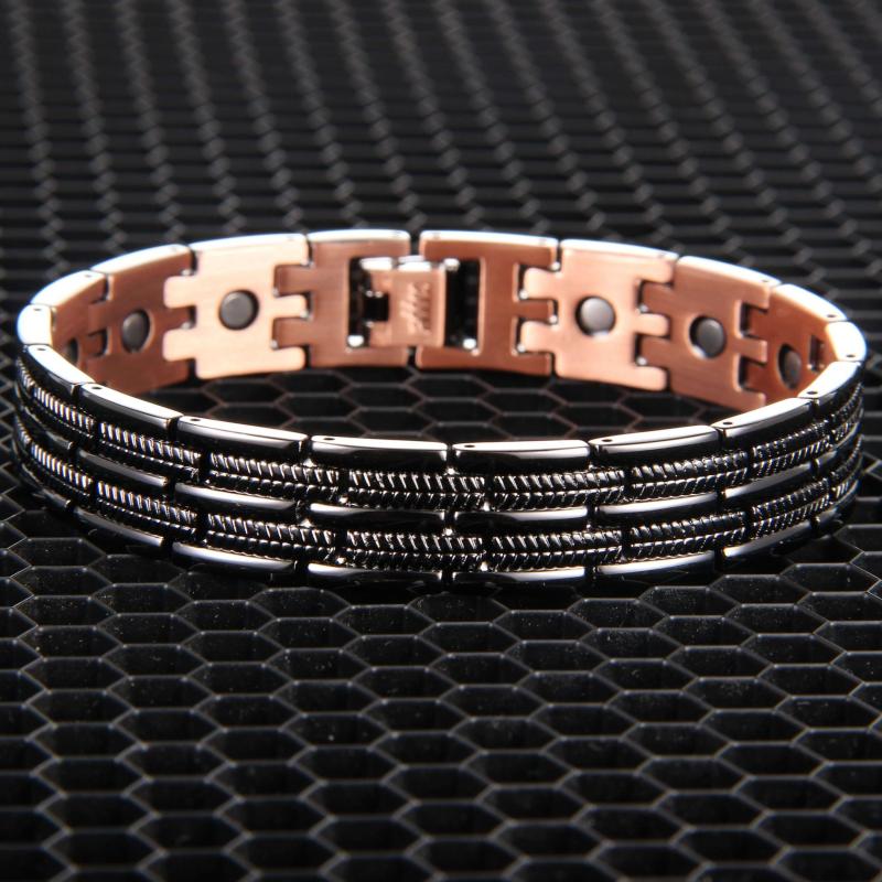 Men's Copper Bracelet Magnetic Adjustable Link Jewelry Gift