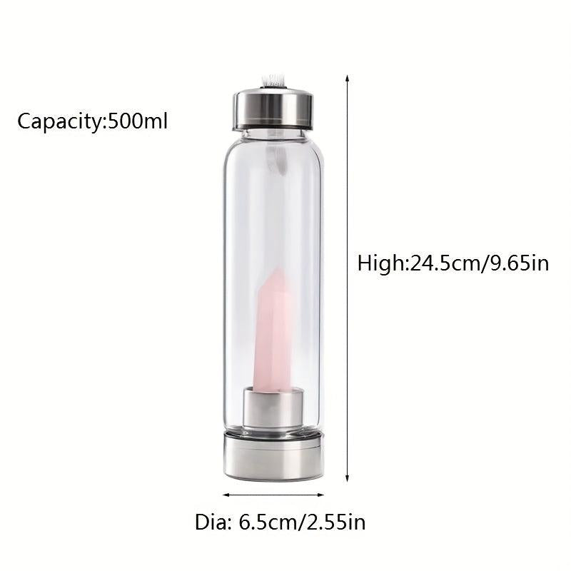 Crystal Tower Amethyst Water Bottle Energy Crystal Bottle