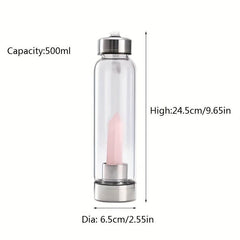 Crystal Tower Amethyst Water Bottle Energy Crystal Bottle