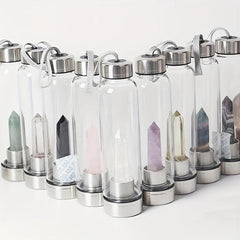Crystal Tower Amethyst Water Bottle Energy Crystal Bottle
