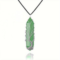Tree Of Life Crystal Pendant Necklace