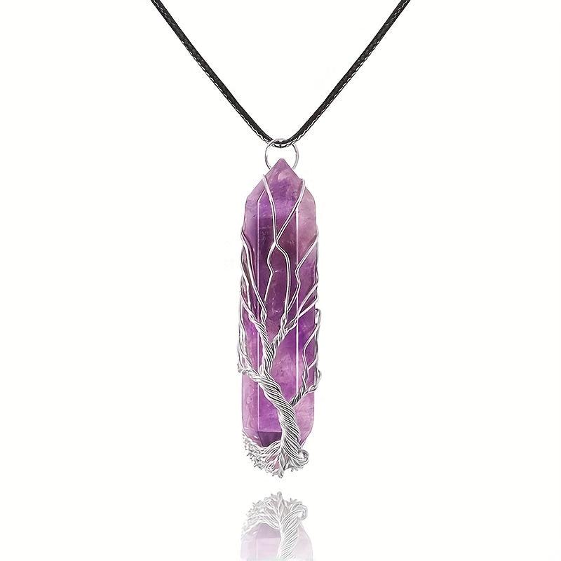 Tree Of Life Crystal Pendant Necklace