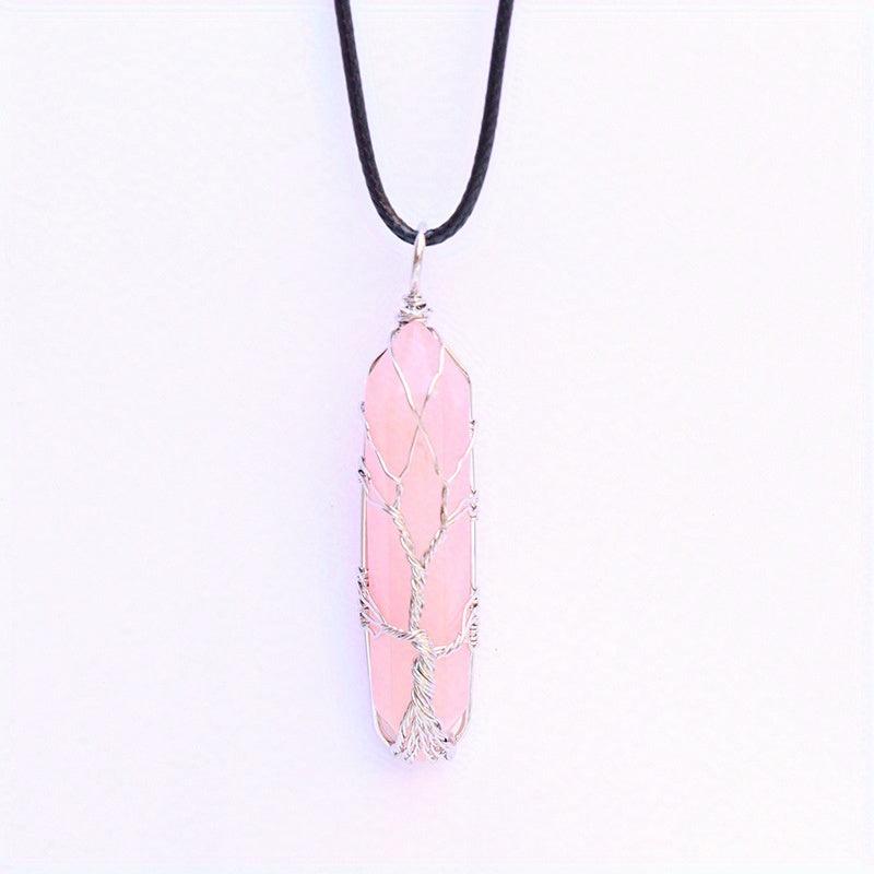 Tree Of Life Crystal Pendant Necklace