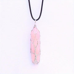Tree Of Life Crystal Pendant Necklace