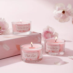 6pcs Pink Confession Scented Candles Set