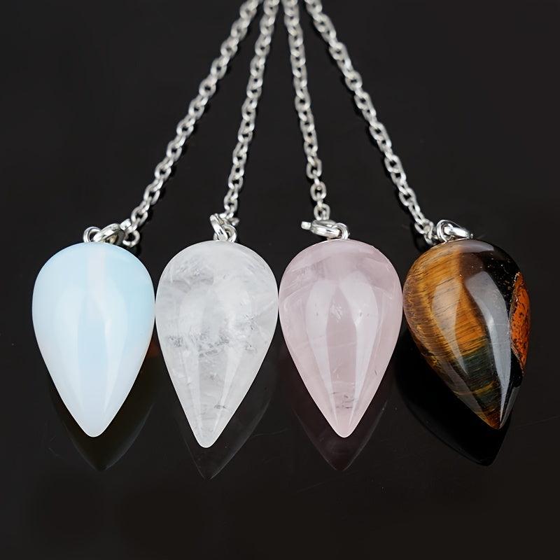 Natural Healing Crystal Pendulum Reiki Wicca Chakra Energy Pendant