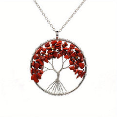 Tree Of Life Pendant Gemstone Chakra Healing Jewelry Set