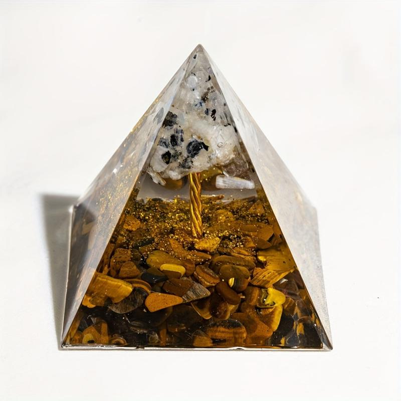 Tree Of Life Pyramid Energy Generator Orgone Amethyst Peridot Healing Crystal