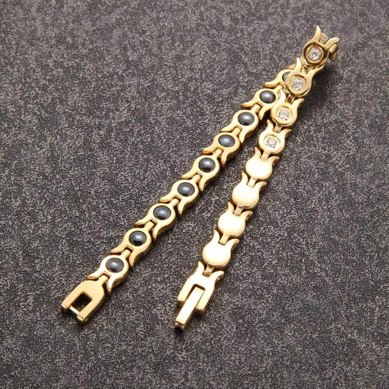 Women's Titanium Steel Magnetic Bracelet with Zircon - Christmas Gift